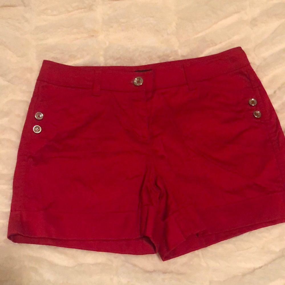 WHBM red shorts, size 4